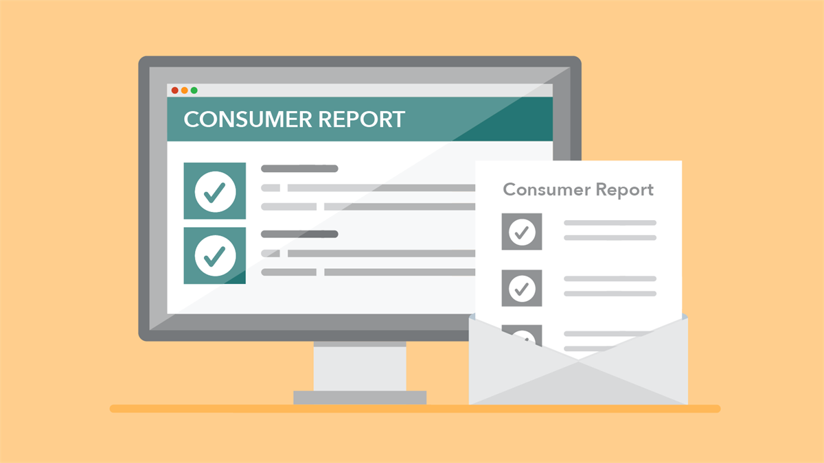 A photo of a consumer report from the CFPB