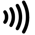 The symbol for contactless payment.