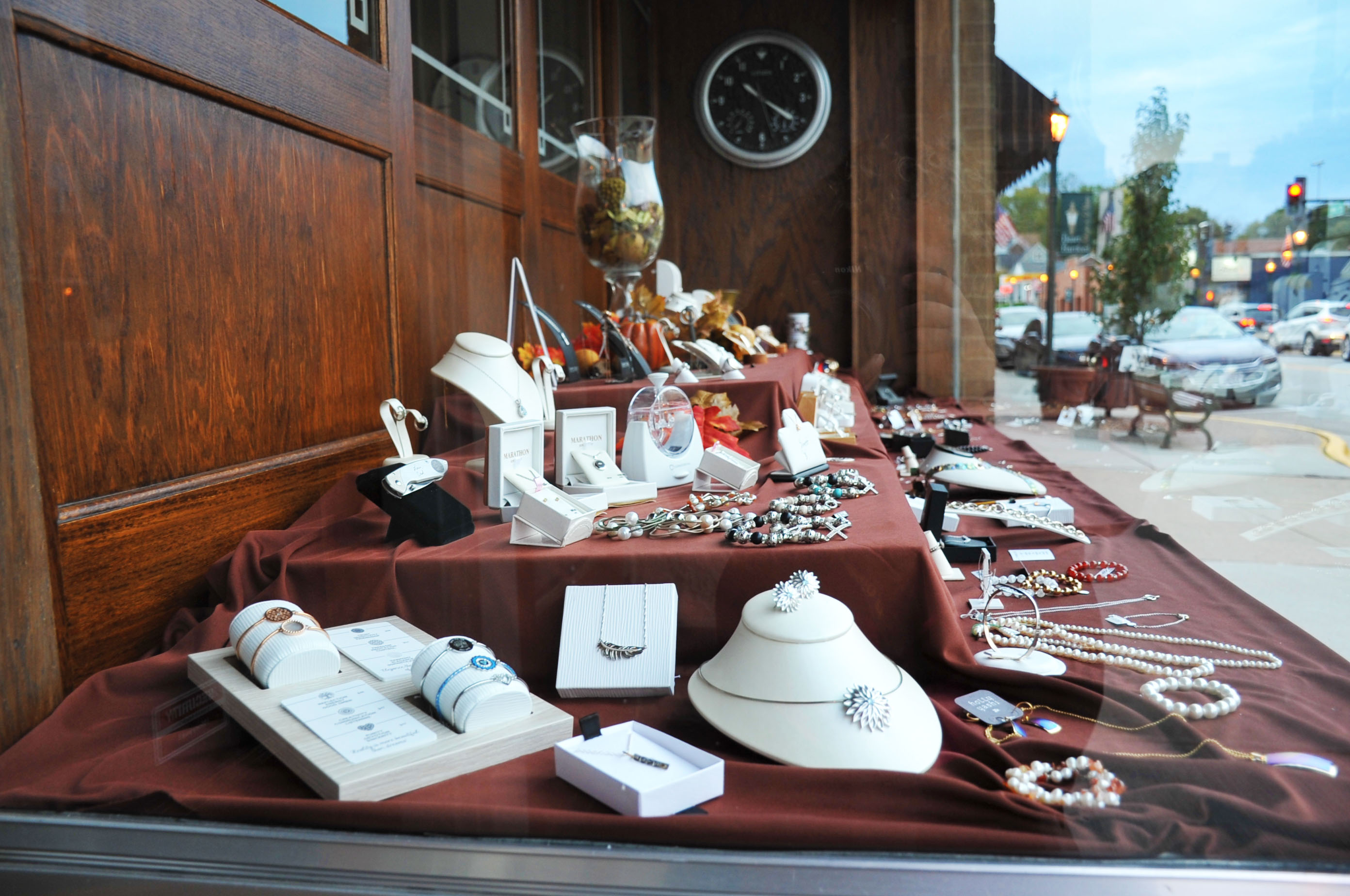 Window display at Douglas Jeweler