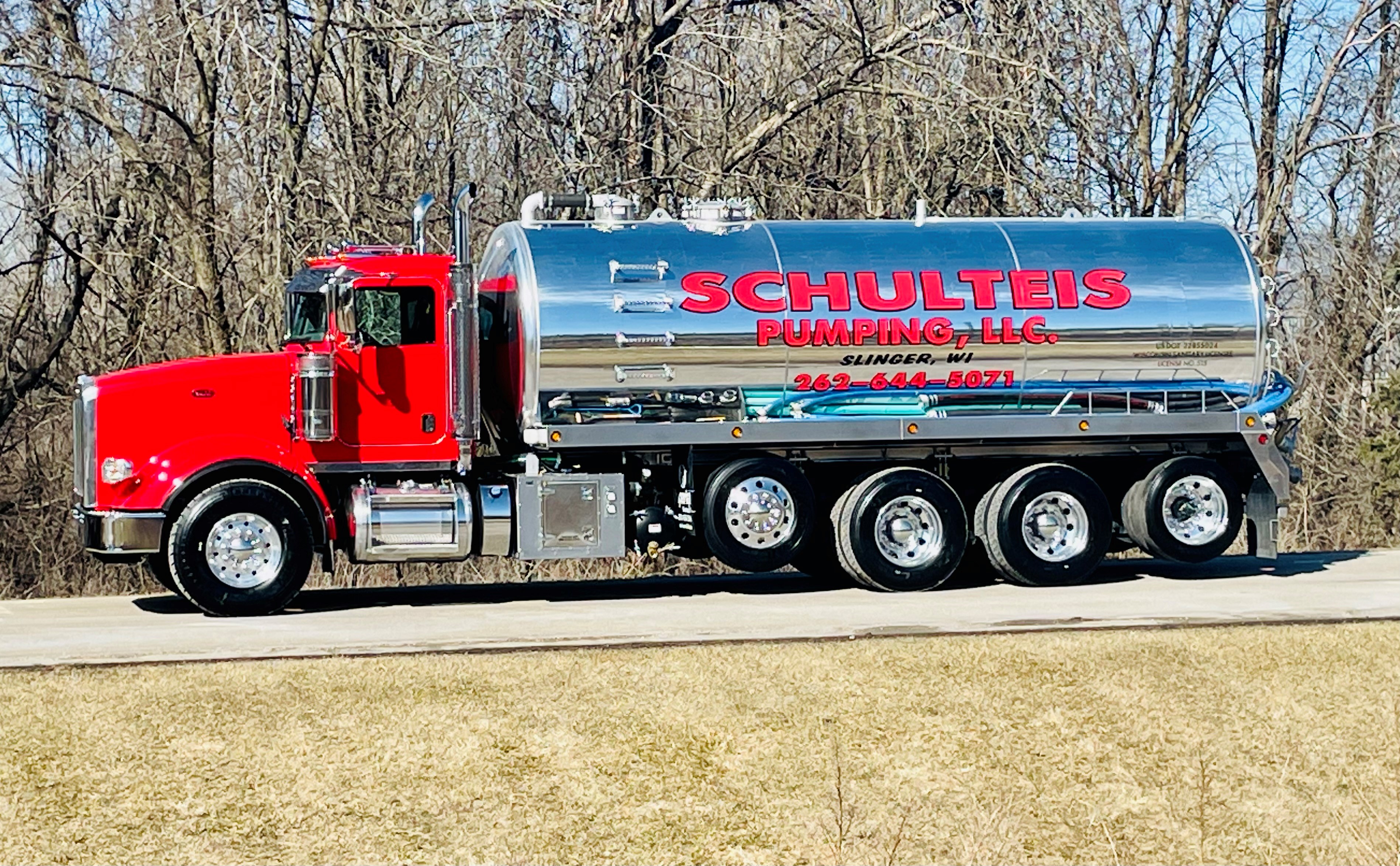 Photo of a Schulteis Pumping truck.