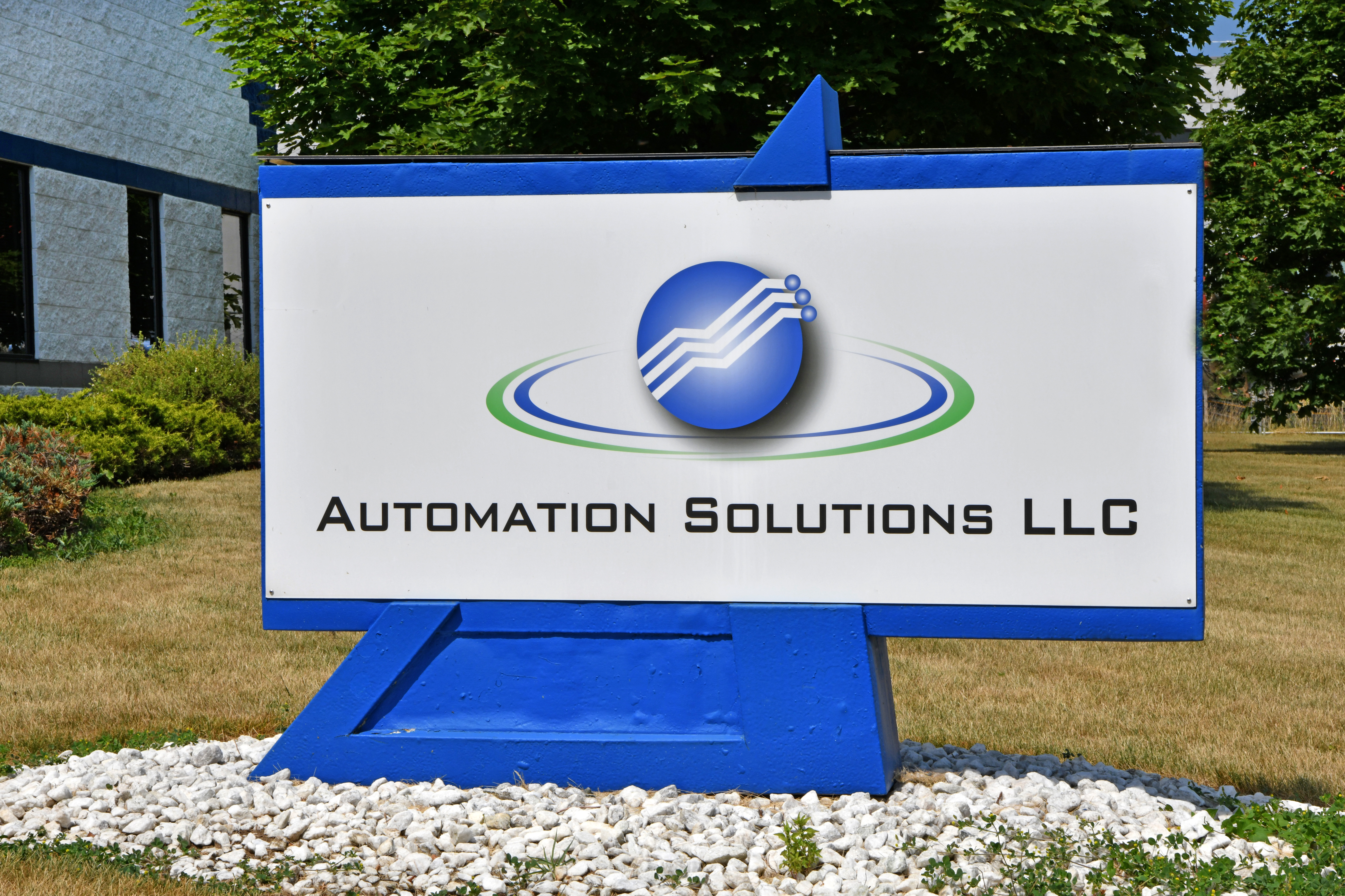 Exterior building sign at Automation Solutions. Exterior building sign at Automation Solutions.