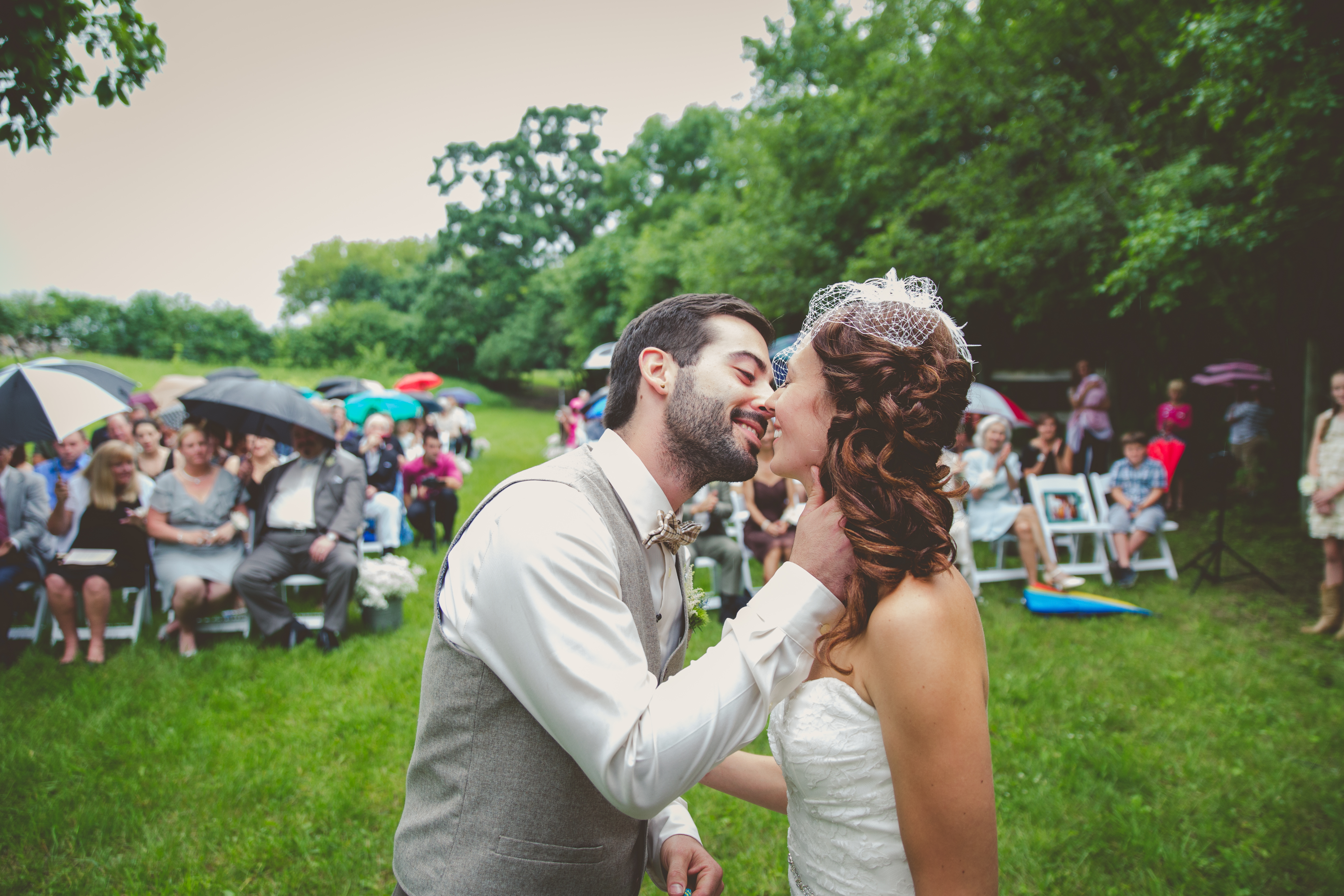 A photo of Whitney and Eric on their wedding day.